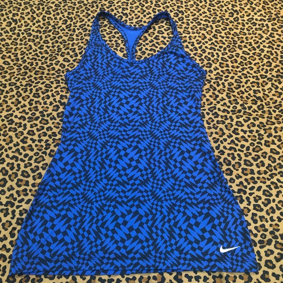 NIKE Dri Fit Racerback Tank Top Size XS Blue&Black - Picture 12 of 12